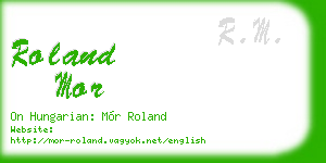roland mor business card