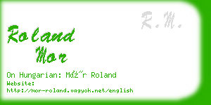 roland mor business card